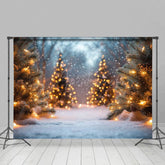 Aperturee - Aperturee Bokeh Glitter Light Xmas Tree Christmas Backdrop